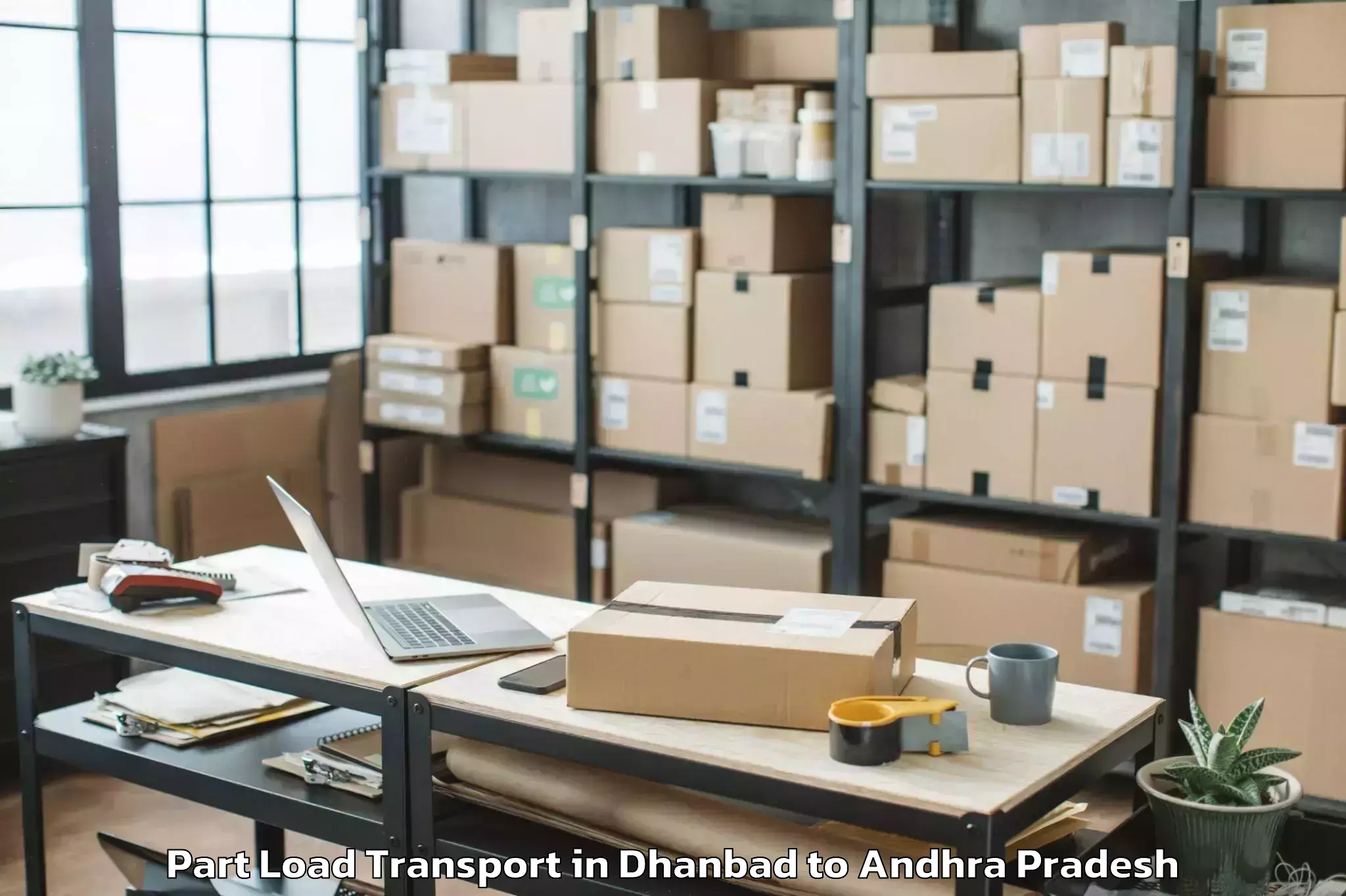 Leading Dhanbad to Mamidikuduru Part Load Transport Provider